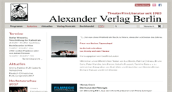 Desktop Screenshot of alexander-verlag.com