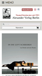 Mobile Screenshot of alexander-verlag.com