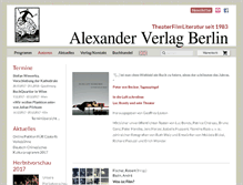 Tablet Screenshot of alexander-verlag.com